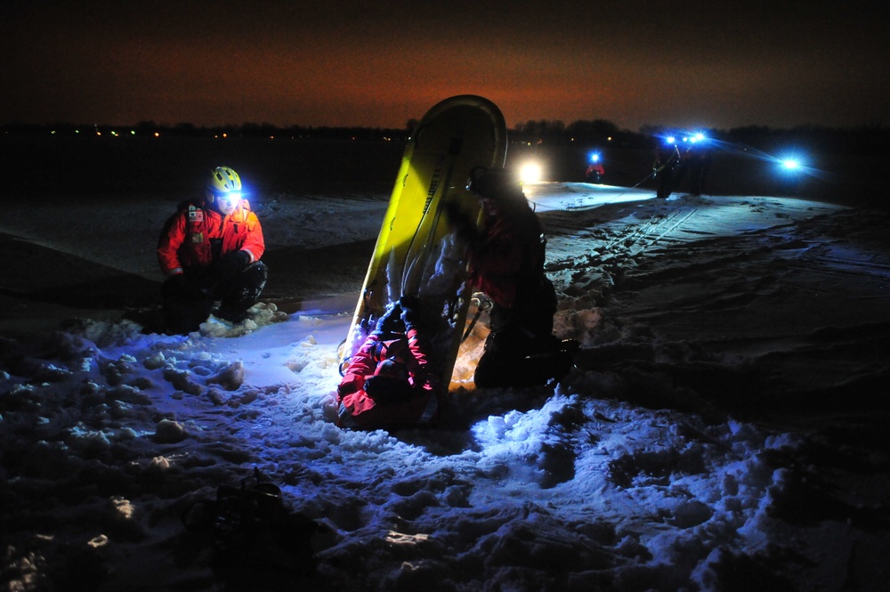 Night Time Ice Rescue Training