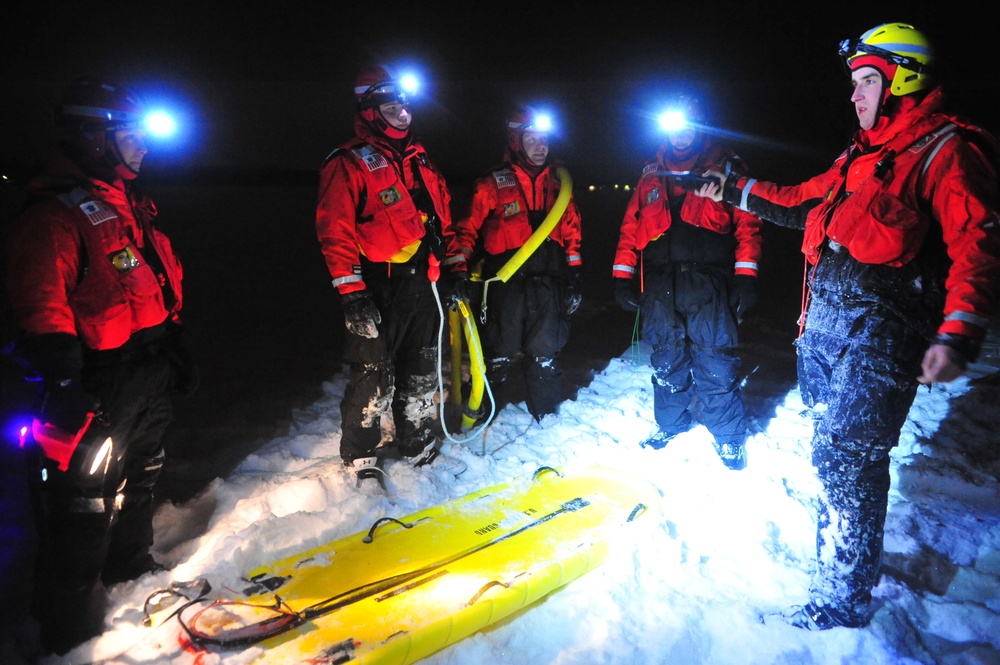 Night Time Ice Rescue Training