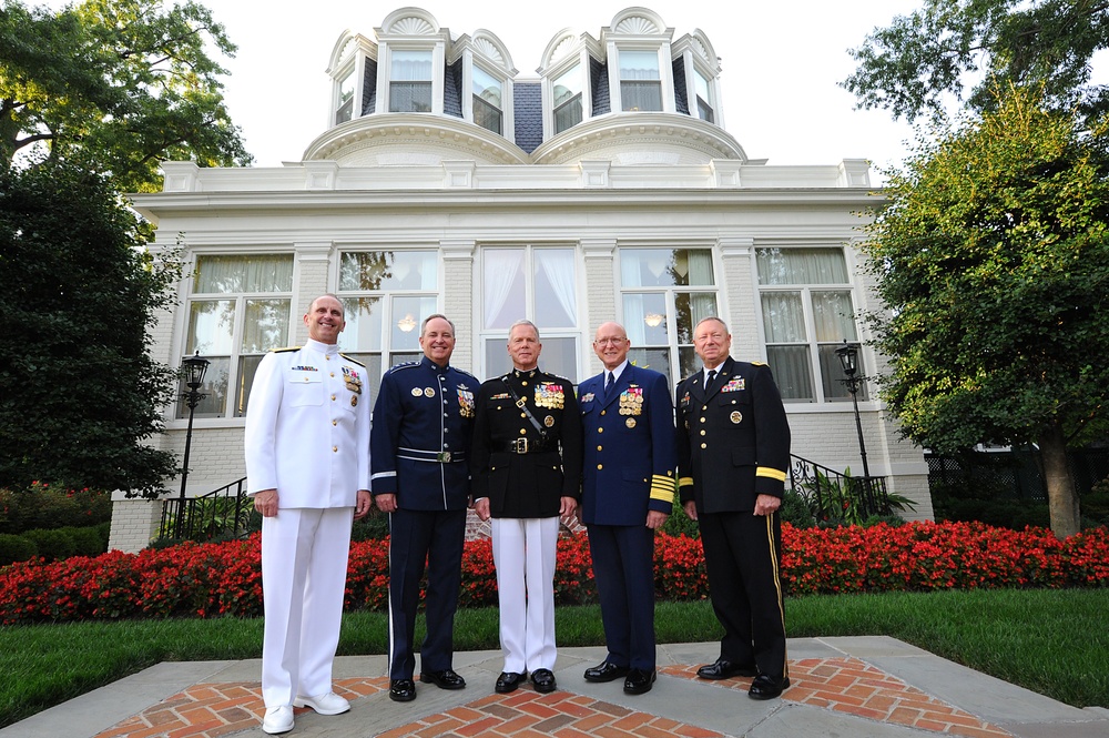 Evening parade at the Marine Corps Barracks in Washington