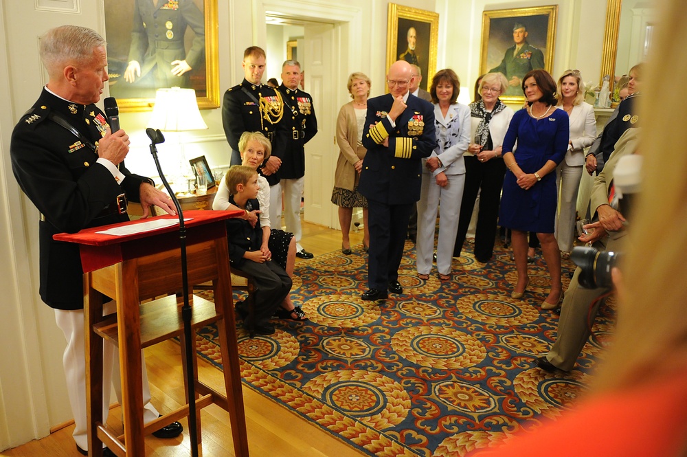 Evening parade at the Marine Corps Barracks in Washington