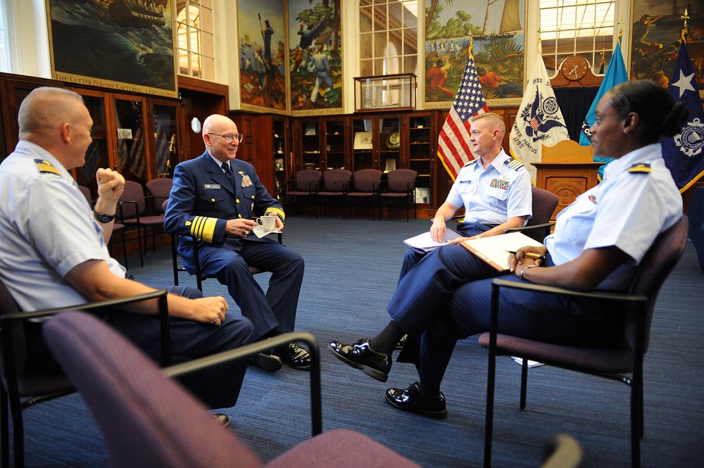 Commandant visits Coast Guard Academy, Cutter Eagle