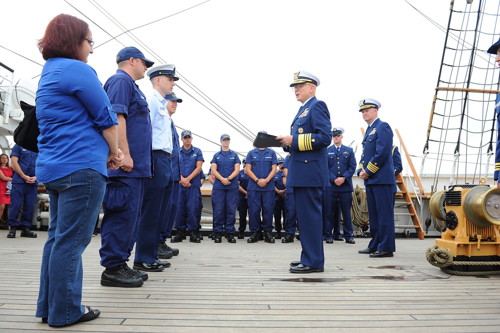 Commandant visits Coast Guard Academy, Cutter Eagle