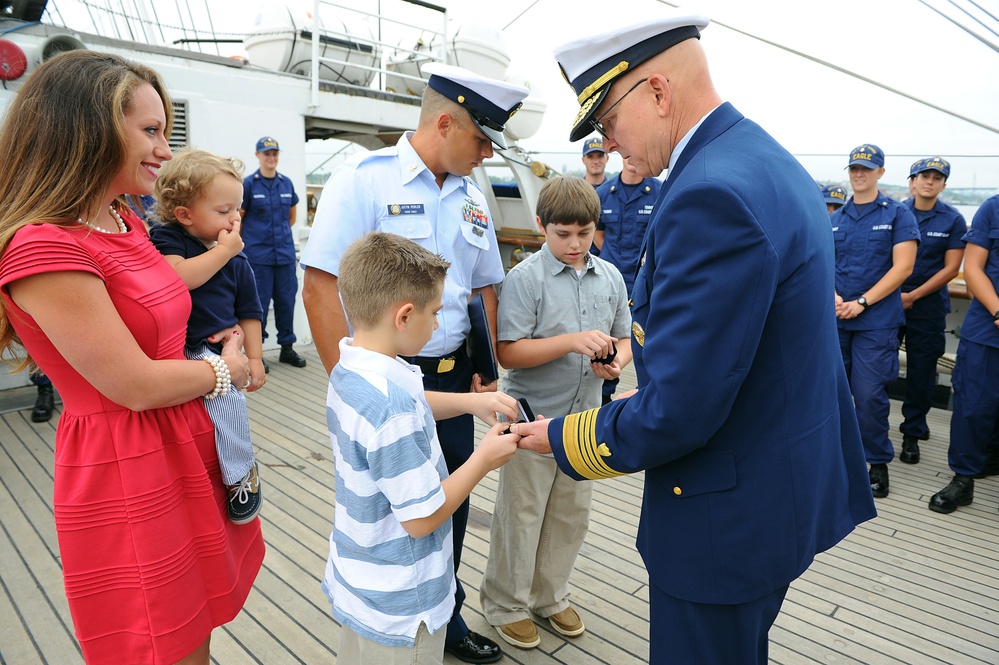 Commandant visits Coast Guard Academy, Cutter Eagle