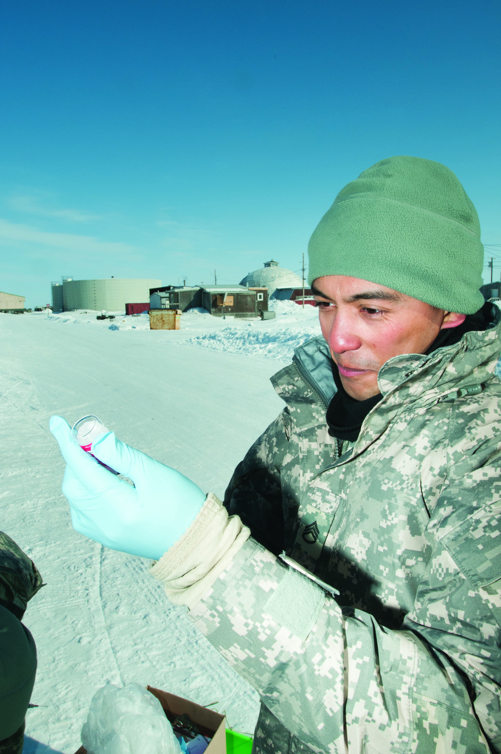 Giving rabies vaccine during Arctic Care 2013