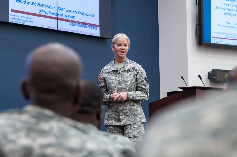 USARC's top warrant officer hosted by 82nd Airborne Division