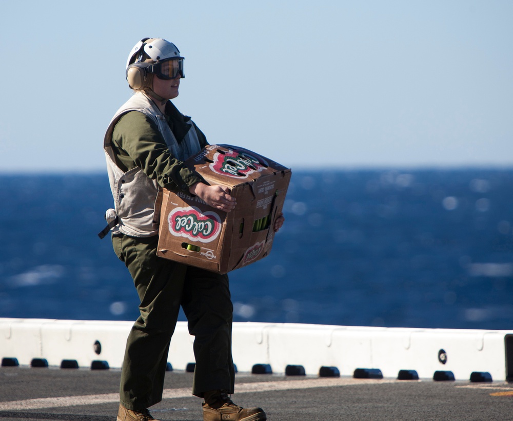 22nd MEU resupply at sea