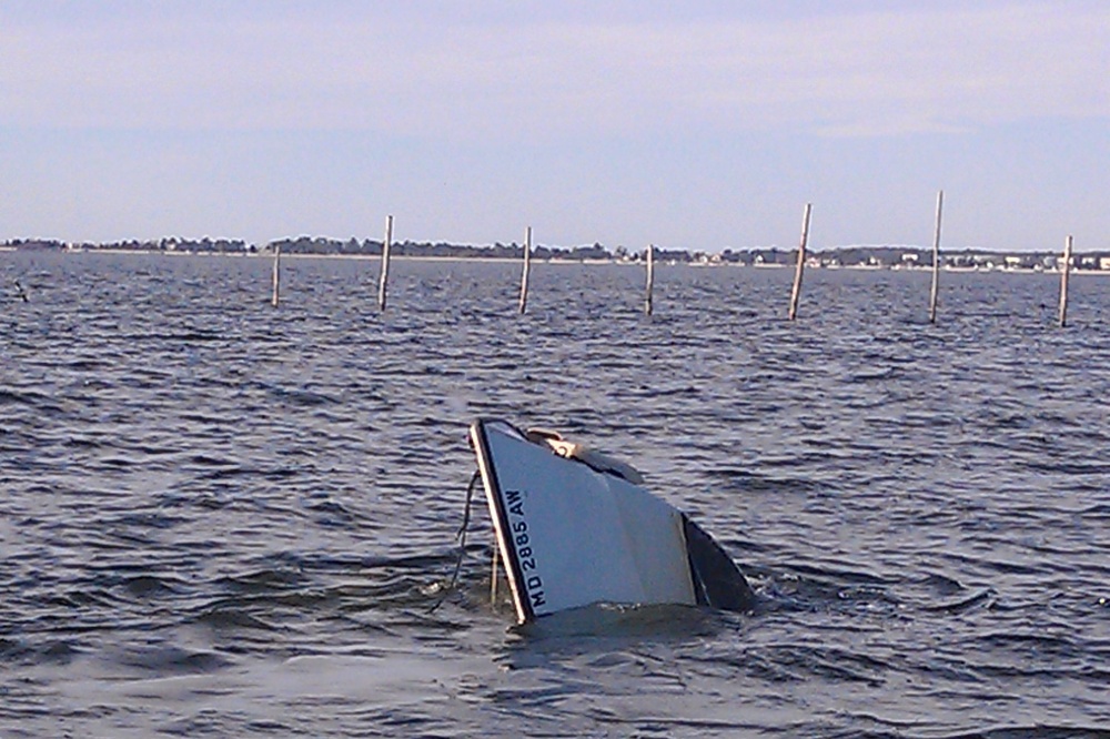 Coast Guard rescues 2 off capsized boat near St. George Island, Md.