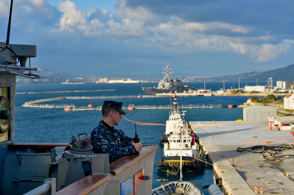 USS Monterey port visit