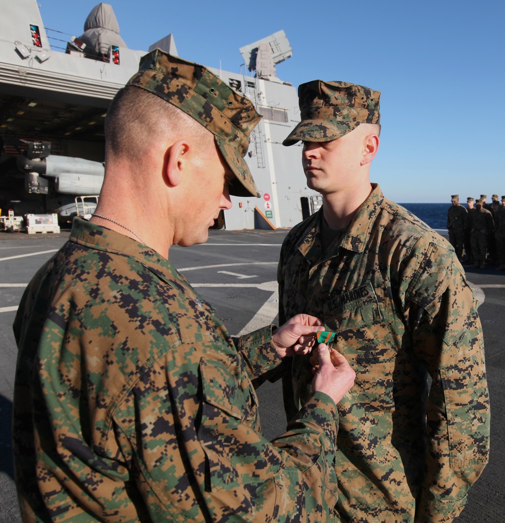 CLB 22 awards excellence aboard USS Mesa Verde