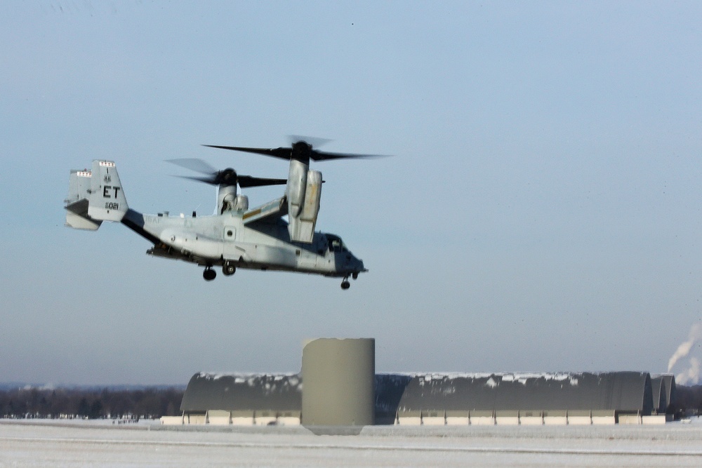 CV-22 Osprey arriving at the National Museum of USAF December 2013