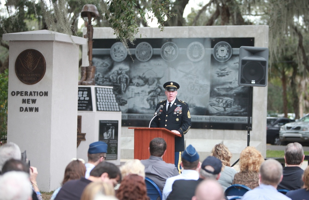 USCENTCOM senior enlisted attend Iraq war memorial dedication