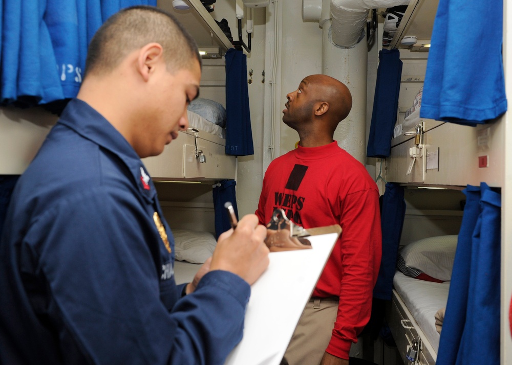 Inspection aboard USS Boxer