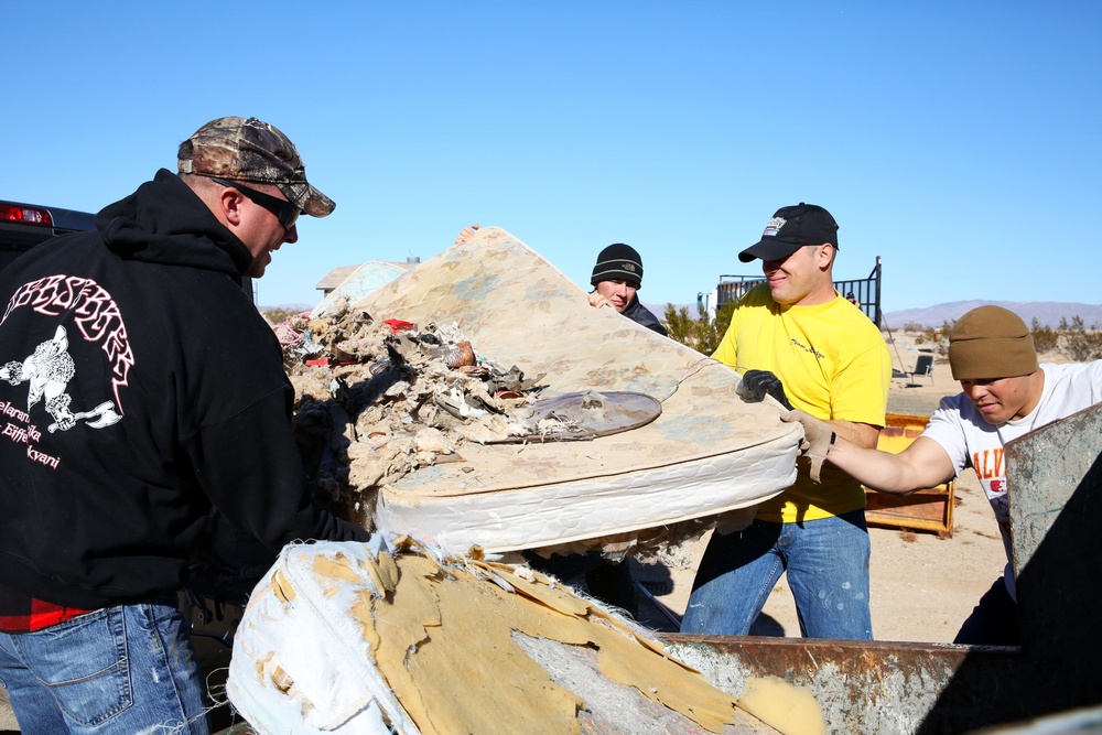 Debris runs free, Marines and community respond to clean