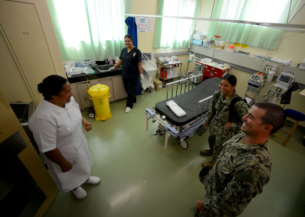 NMCB 3 Seabees tour Tonga's Vaiola National Hospital