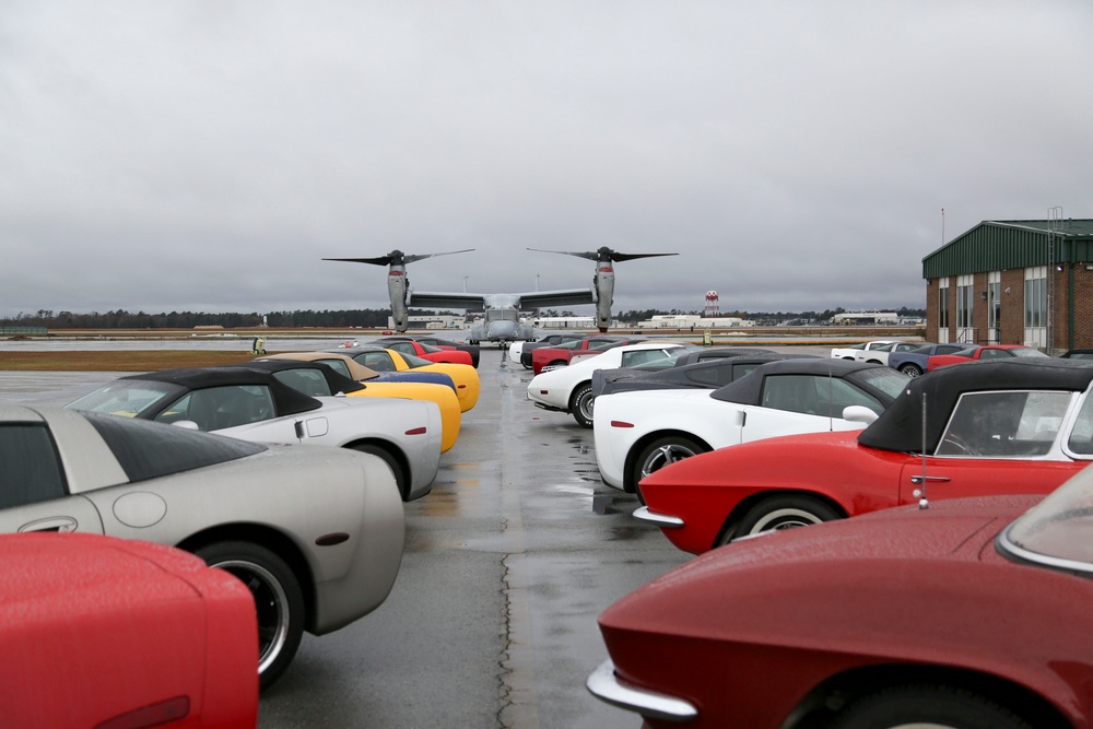 Santa drives a Corvette