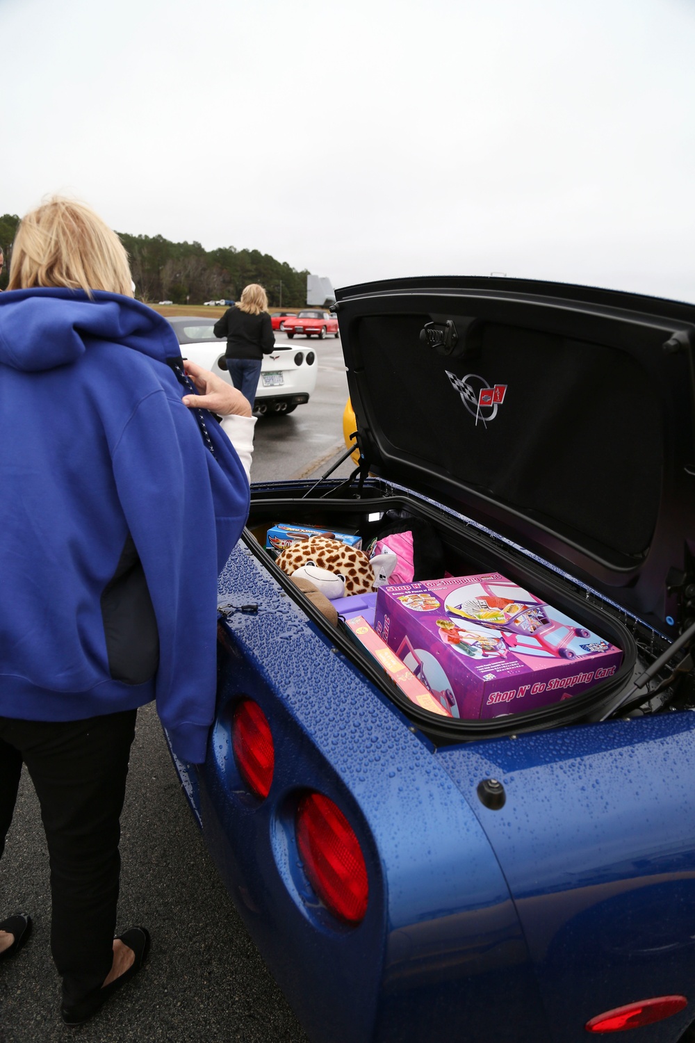 Santa drives a Corvette