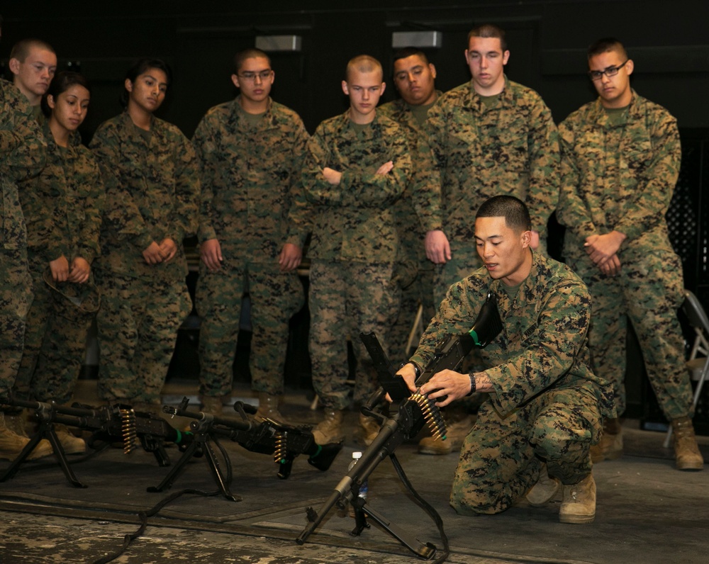 MCJROTC visits Combat Center, fires at ISMT