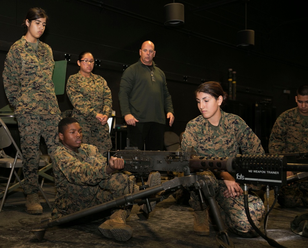 MCJROTC visits Combat Center, fires at ISMT