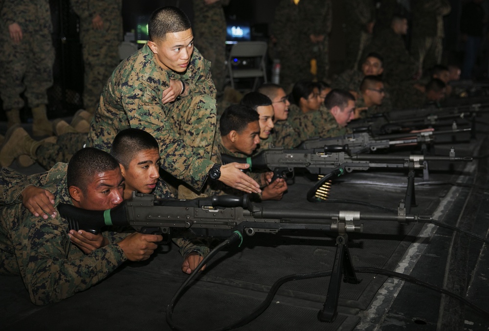 MCJROTC visits Combat Center, fires at ISMT