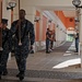 Color guard drill practice at NSA Naples