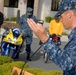 Chaplain conducts prayer at blessing of the bikes ceremony