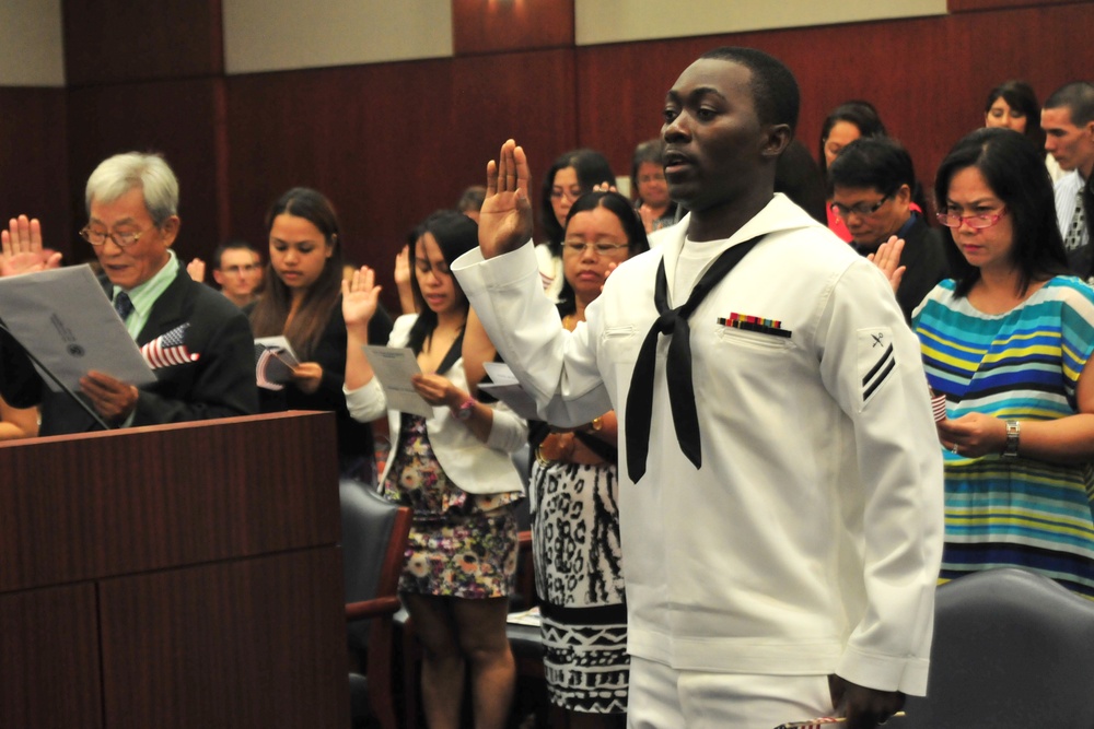 Sailor takes oath of allegiance