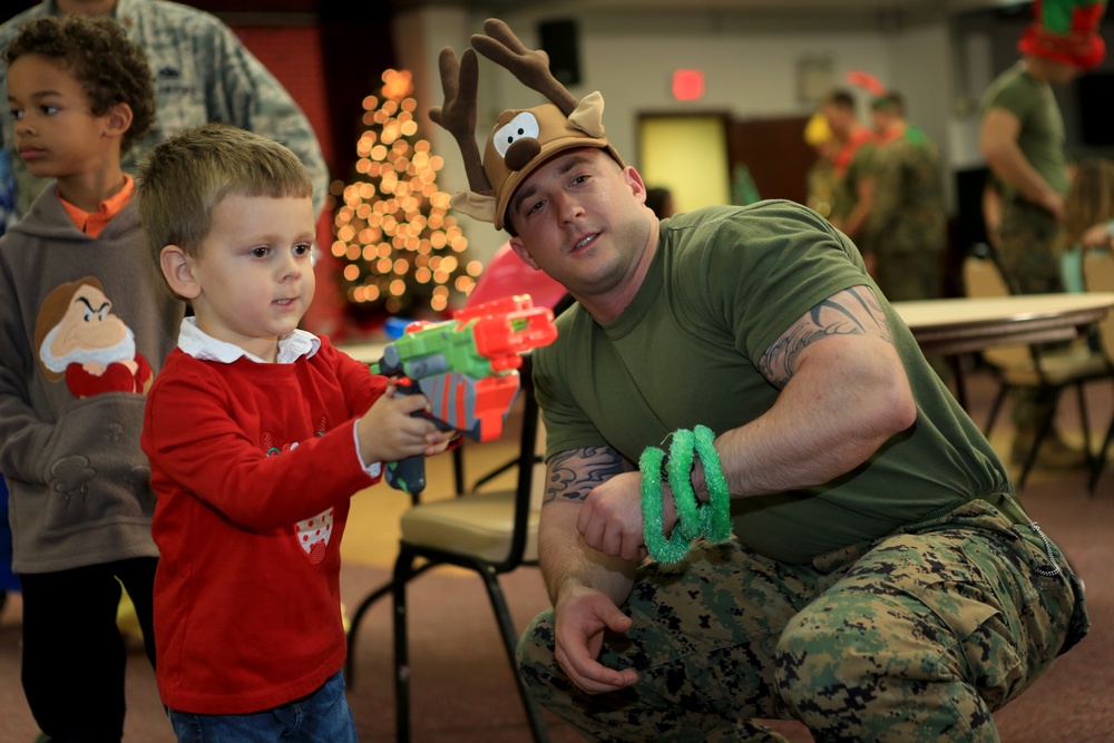 Crisis Response Marines celebrate Christmas with Moron Air Base families