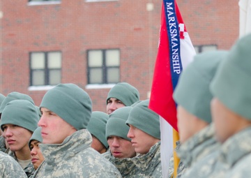 Division leaders present first ‘Mountain Tough’ marksmanship streamers