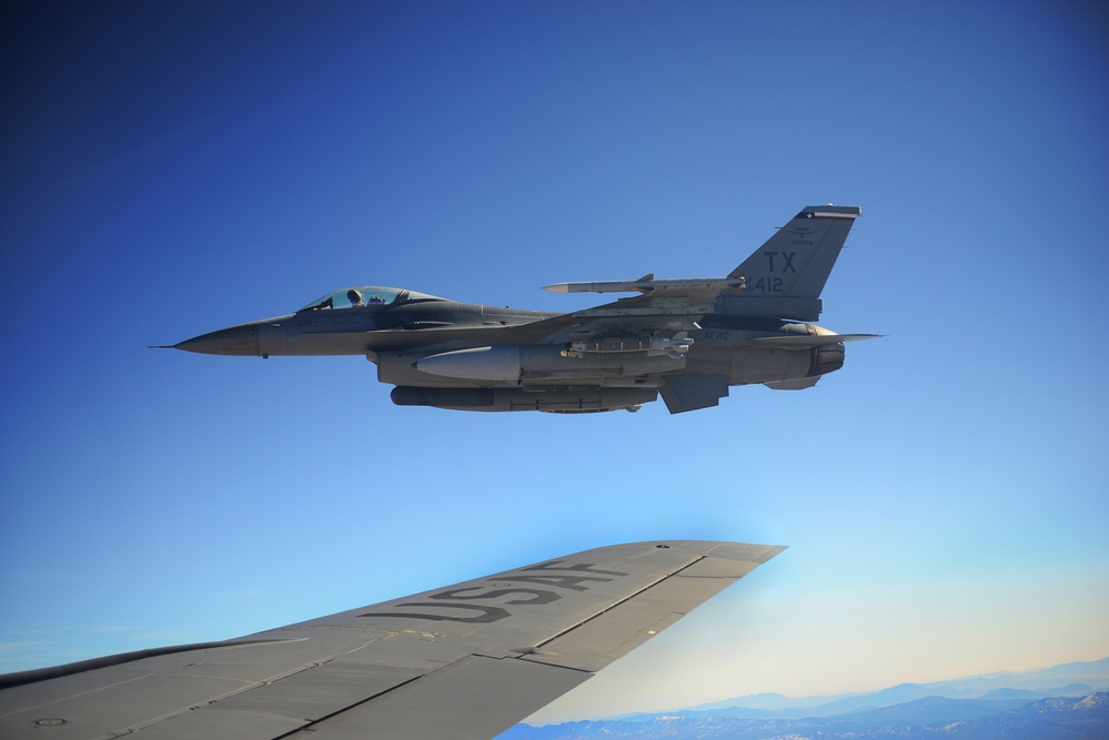 Refueling Fighting Falcons over Afghanistan
