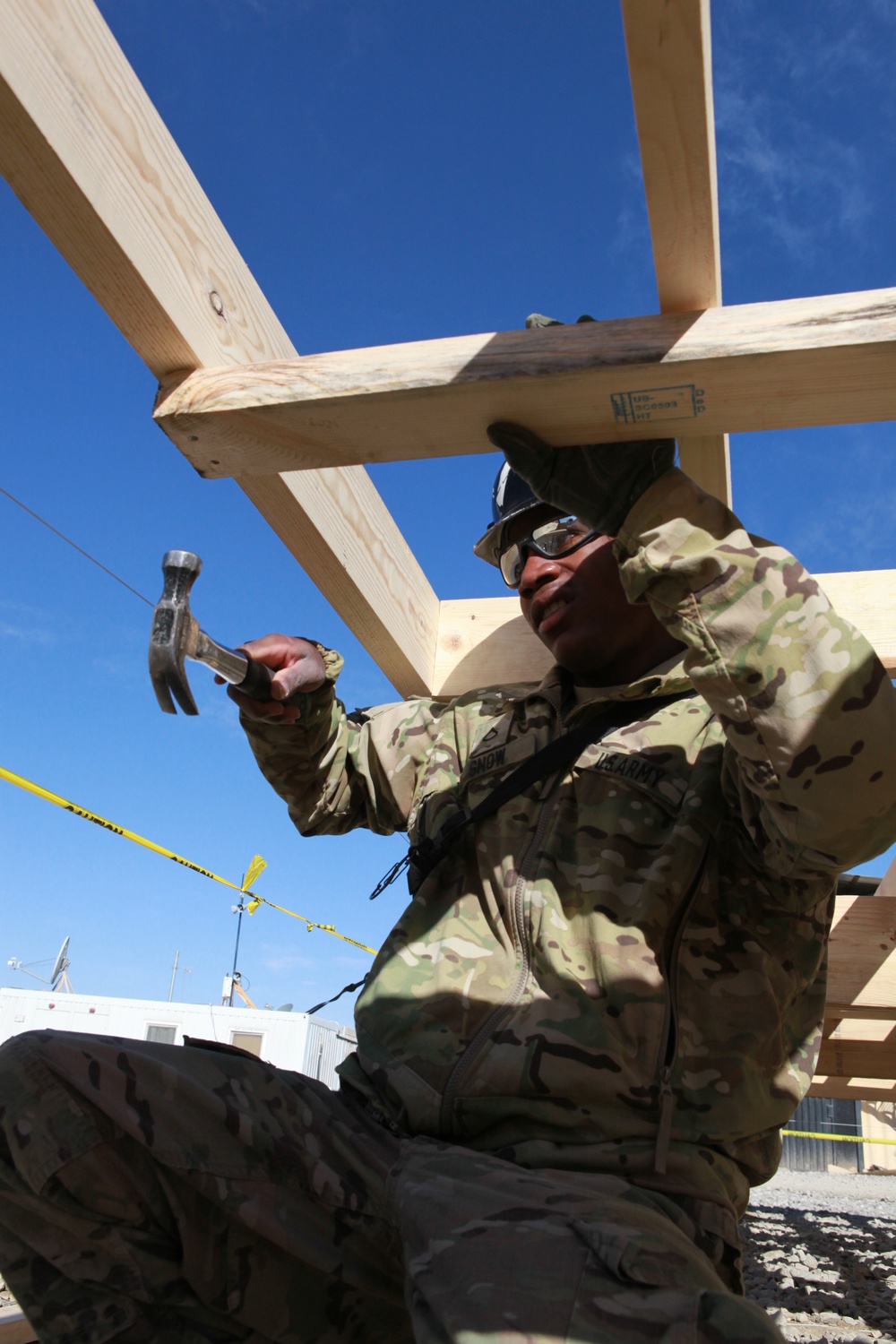 1151st Engineers construct B-hut