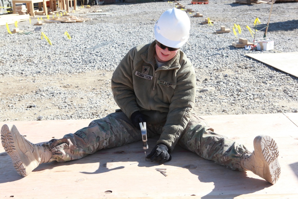 1151st Engineers construct B-hut