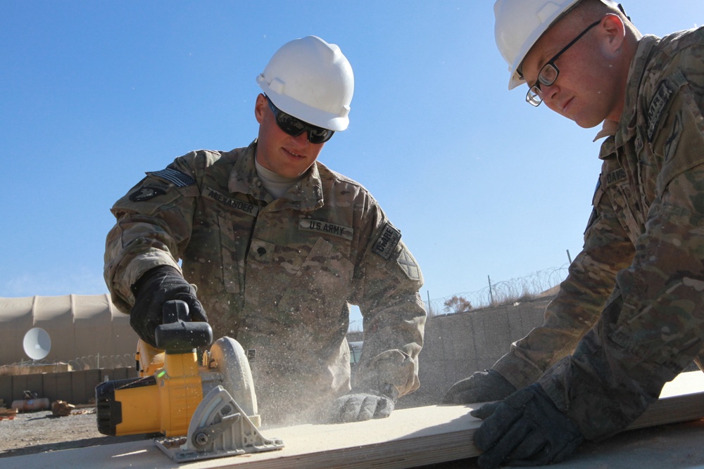 1151st Engineers construct B-hut