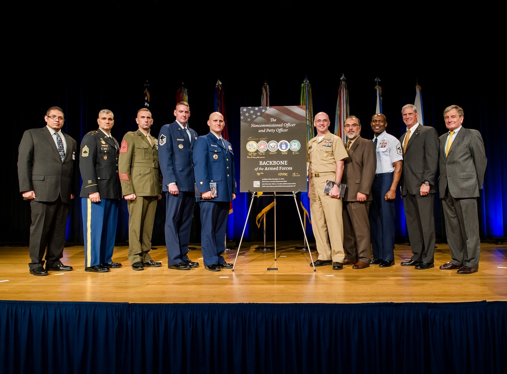 &quot;The Noncommissioned Officer and Petty Officer: Backbone of the Armed Forces&quot; book roll out at the Pentagon