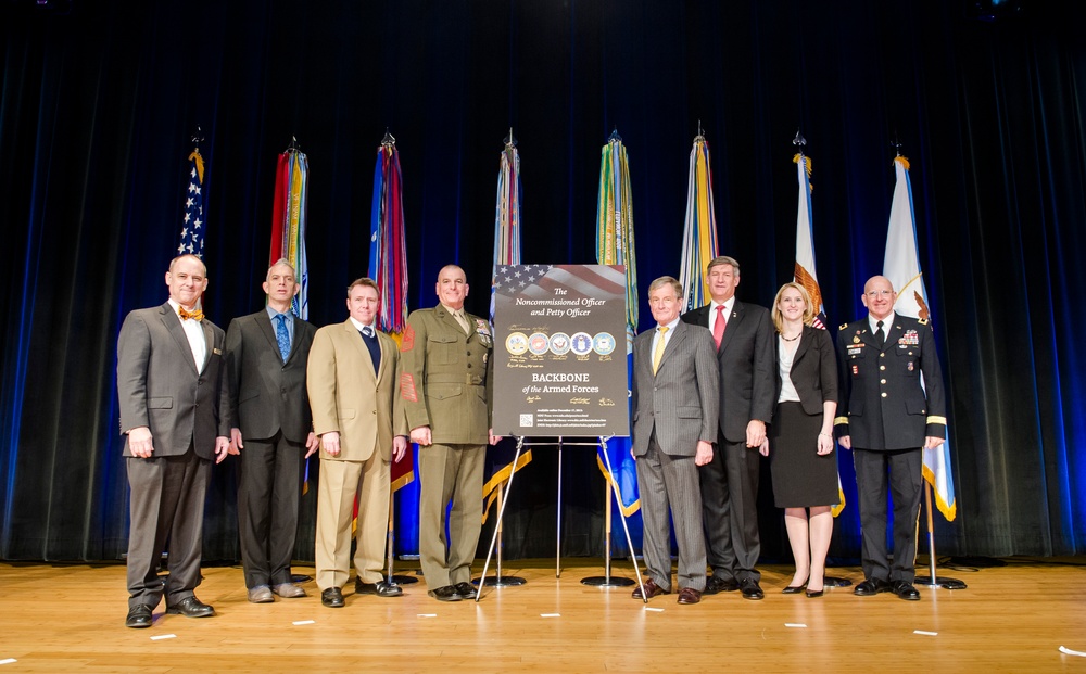 &quot;The Noncommissioned Officer and Petty Officer: Backbone of the Armed Forces&quot; book roll out at the Pentagon