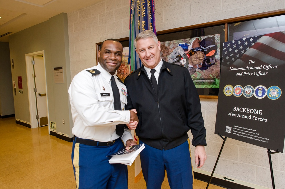 &quot;The Noncommissioned Officer and Petty Officer: Backbone of the Armed Forces&quot; book roll out at the Pentagon