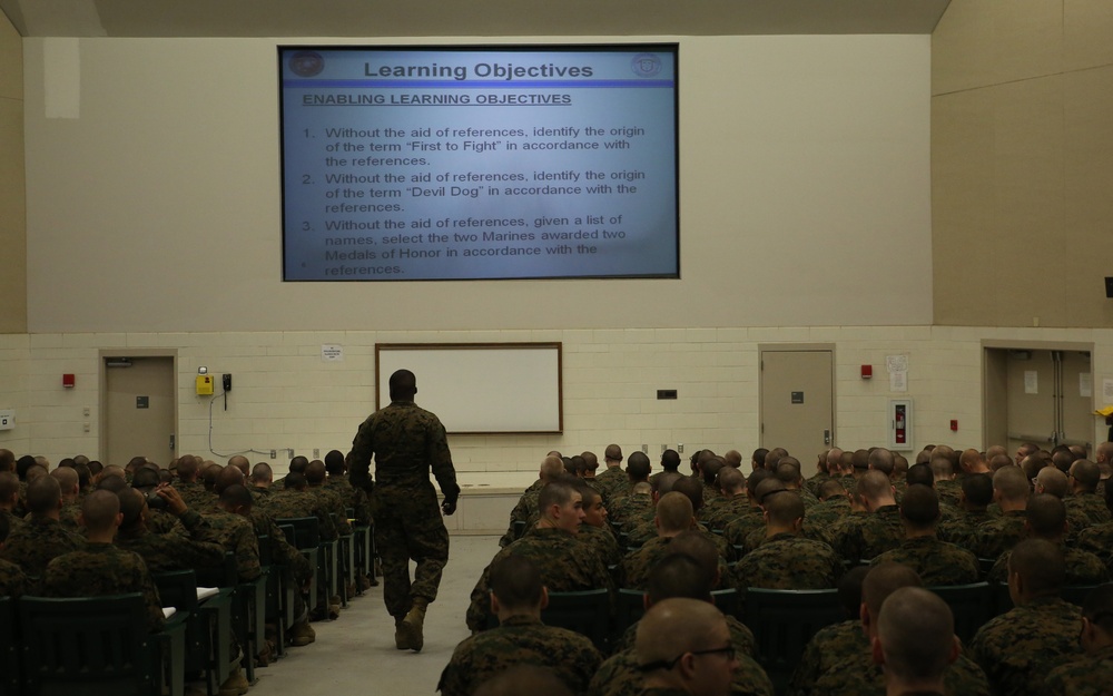 Photo Gallery: Marine recruits wake up with incentive training on Parris Island