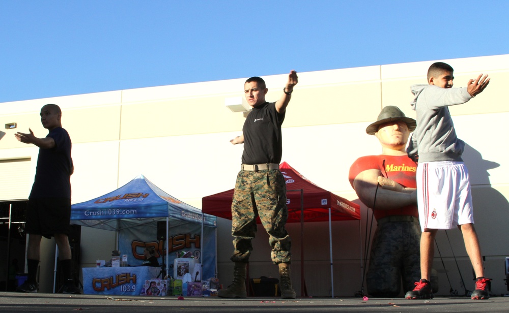 RSS Palm Desert Marines work up a sweat for Toys for Tots