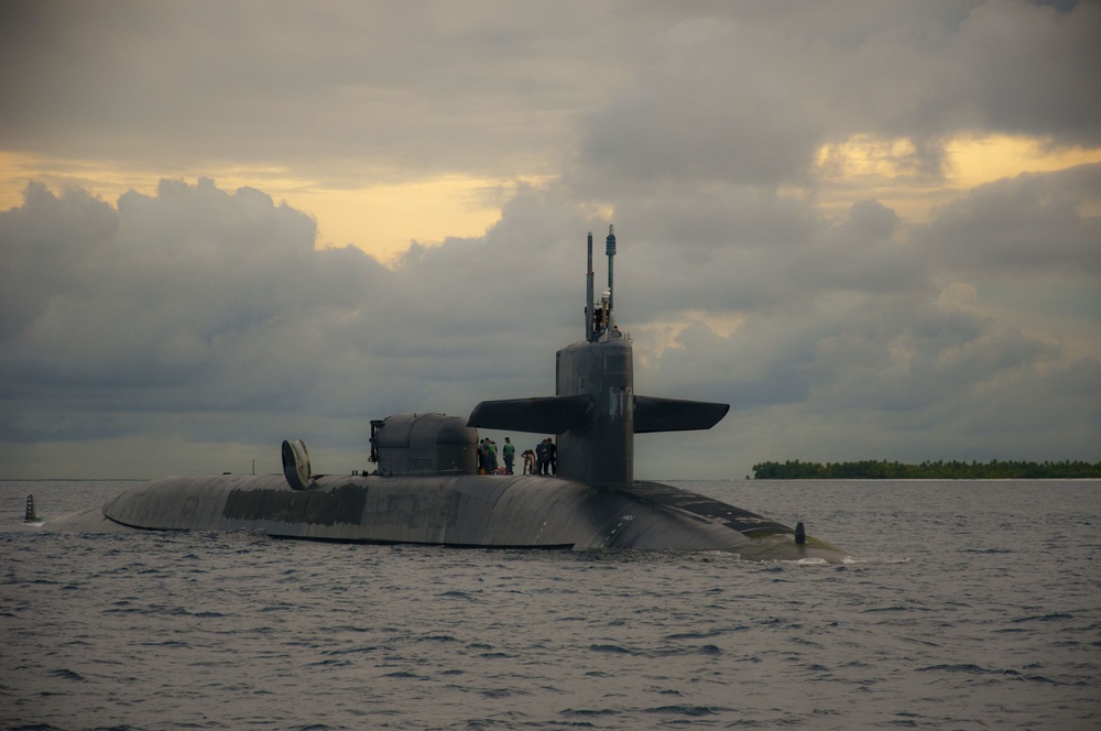 USS Georgia at US Navy Support Facility Diego Garcia