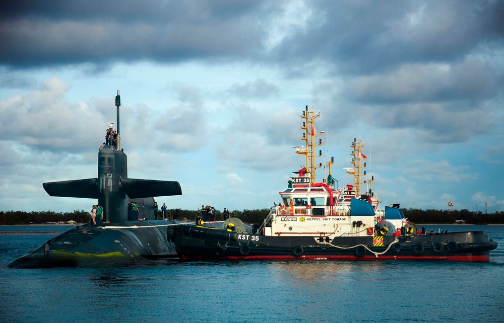 USS Georgia at US Navy Support Facility Diego Garcia