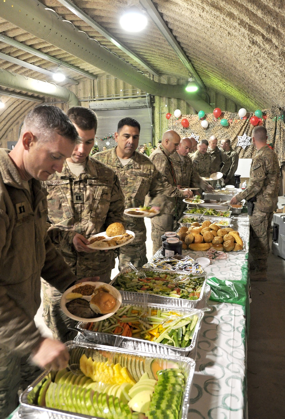 Kandahar airmen celebrate at holiday party