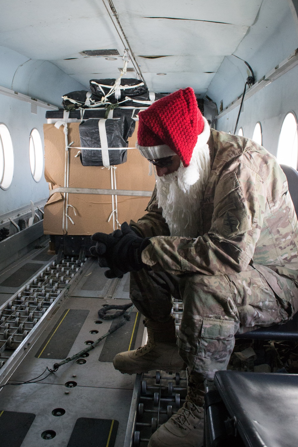 US Special Forces soldiers air deliver bundles on Christmas Eve