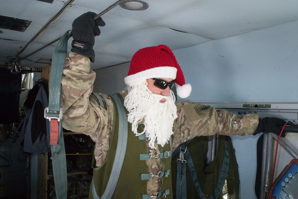 US Special Forces soldiers air deliver bundles on Christmas Eve