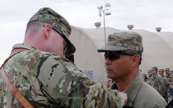 82nd SB-CMRE troops receive combat action badge in Afghanistan