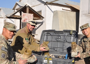 Task Force Guam donates boots to Afghan security guards