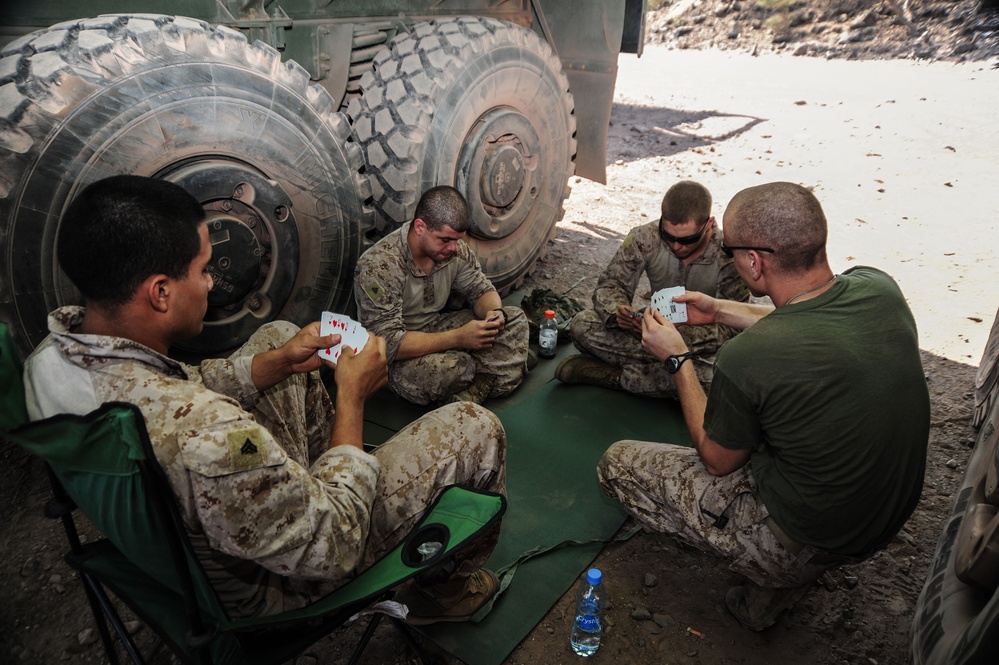 Cards in the sand