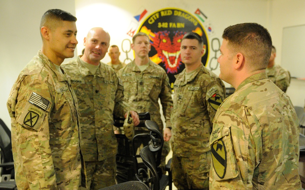 Christmas visit at Bagram