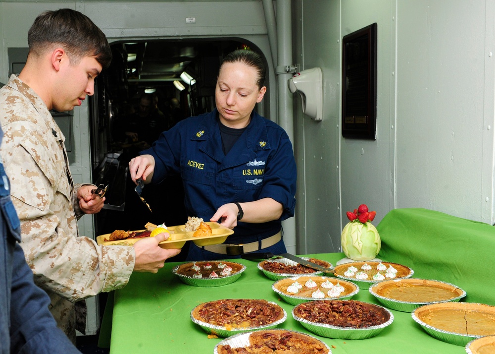 USS Boxer Christmas dinner