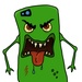 Cell phone monster cartoon