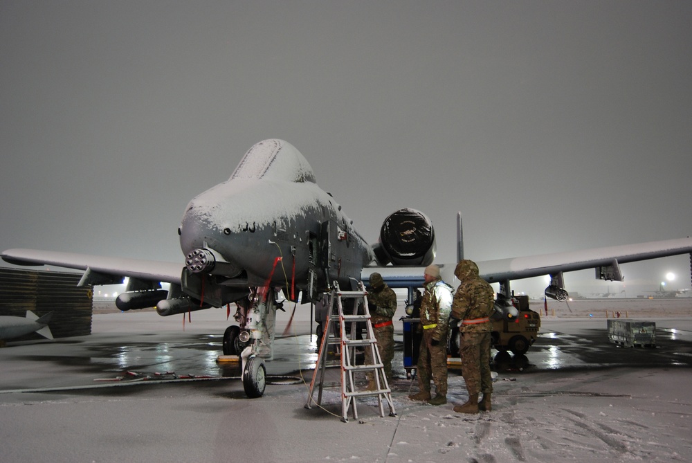 First snow at Bagram