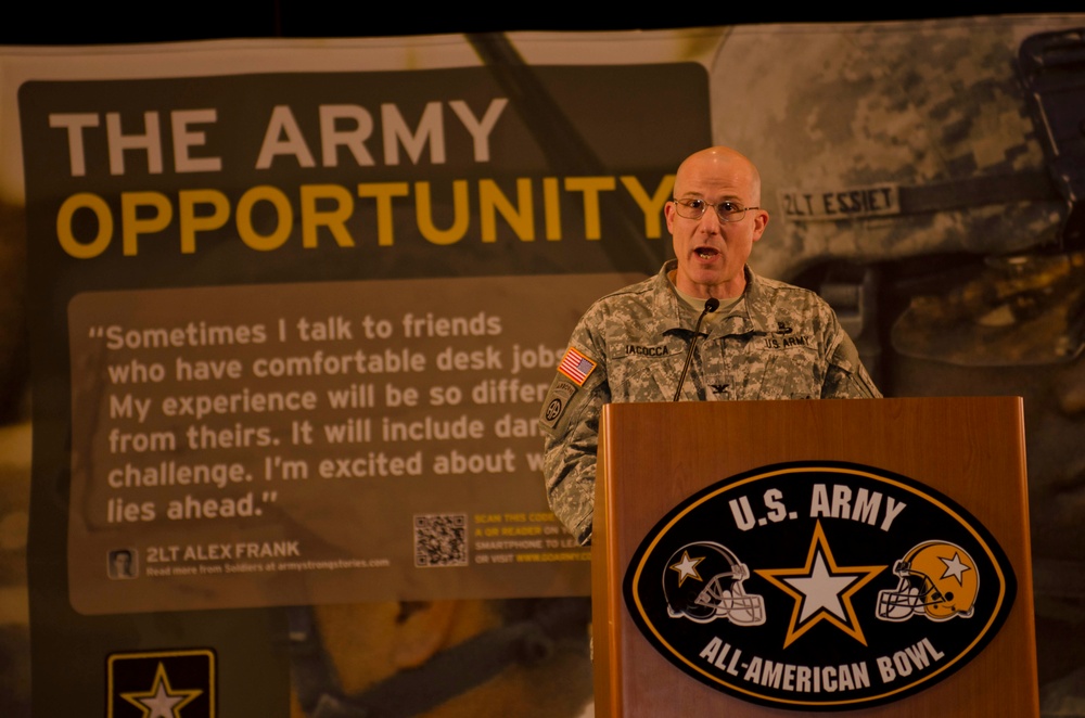 Col. Iaccoco addresses the All-American Band